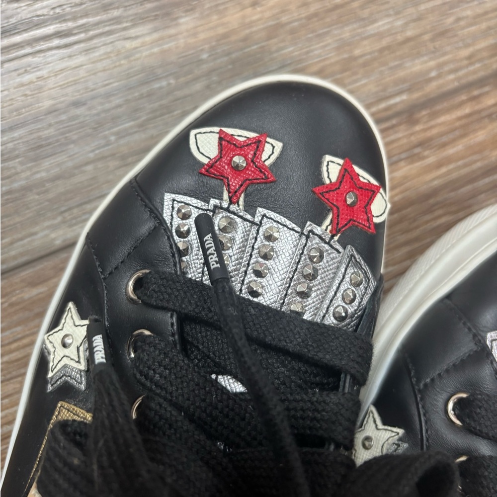 Prada Limited Edition Lather Patchwork Embellishe… - image 6